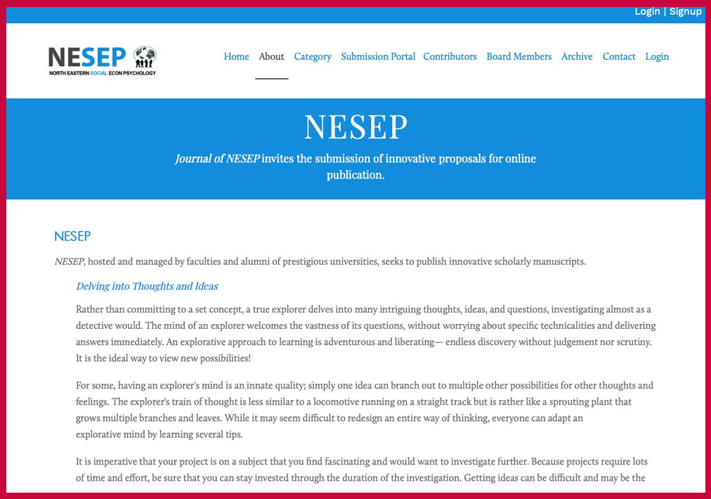 Steve Chan Reviewer for North Eastern Social Econ Psychology (NESEP